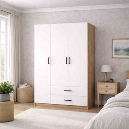 Hanah Home Armario Yaman 1600-209 Nogal y Blanco